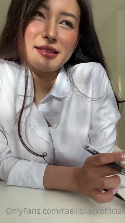 Seductive Rae Lil Black’s Office Solo Play